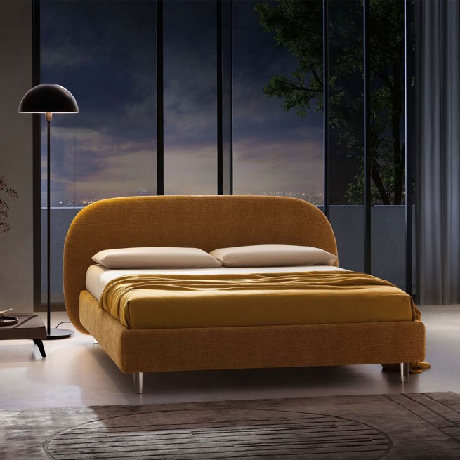 Pat matrimonial cu tapiterie Le Comfort, Wheel